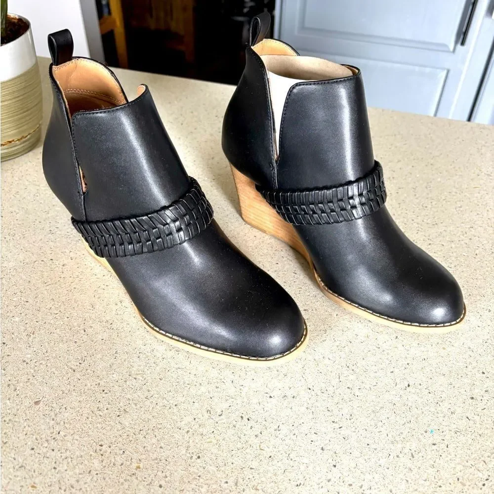 Black Wedge Ankle Boots by Dolce Vita